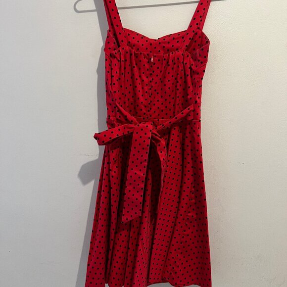 Vintage-style Red and Black Polka Dot Dress - Picture 2 of 3